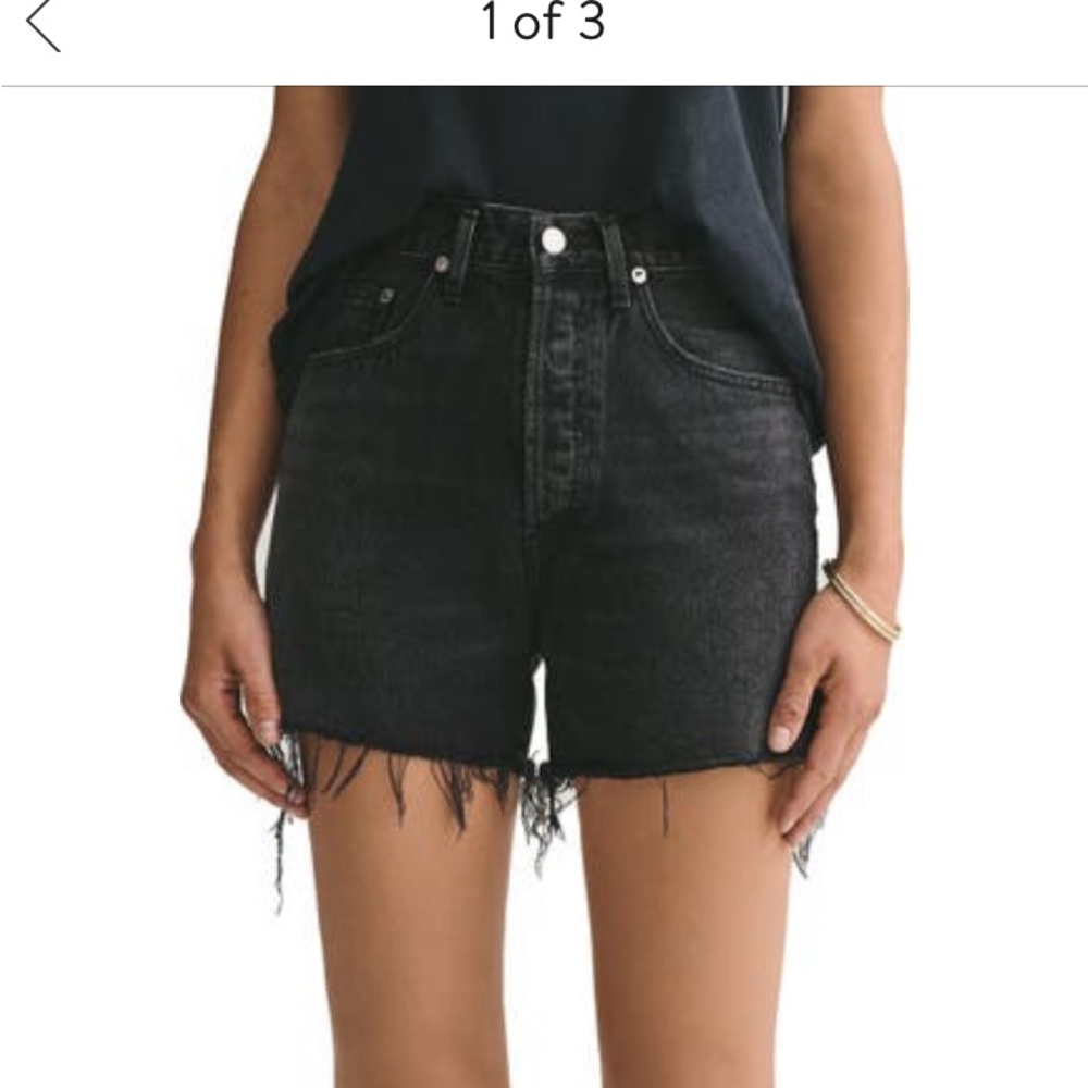 Agolde Dee Distressed Black shorts SZ 27